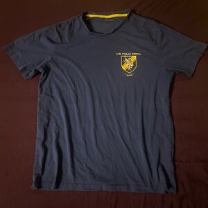 U.S. Polo Assn. Men's Dark Blue Tee with Yellow Logo